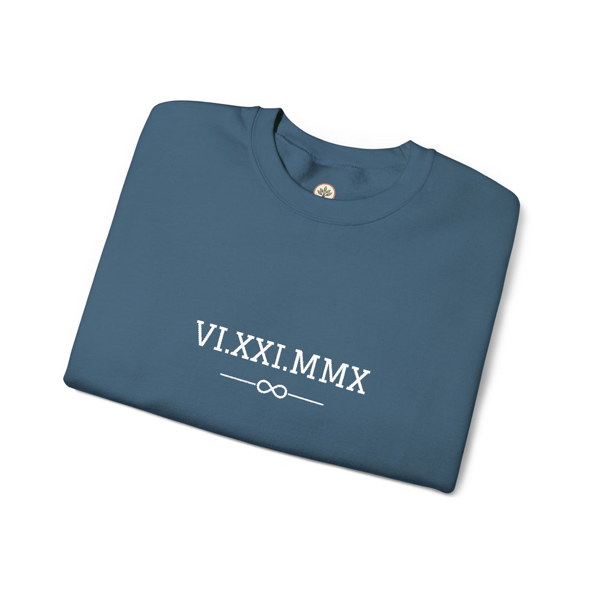 Roman Numeral Date Couples Crewneck Sweatshirt — Personalized Anniversary/Special Date