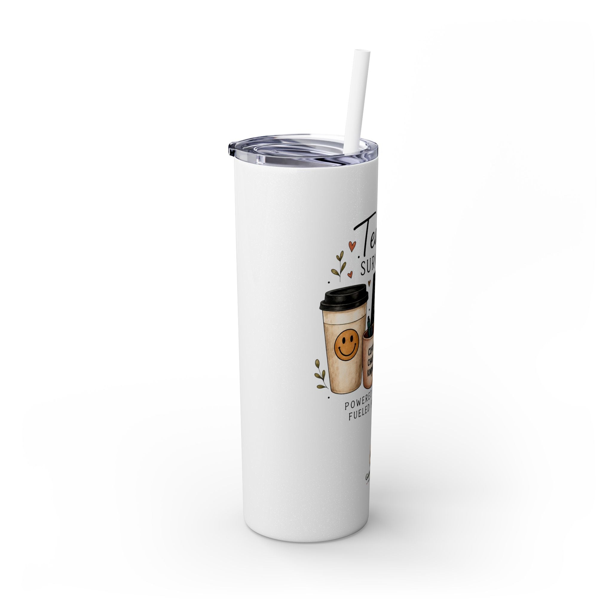 Teacher Survival Kit — 20oz Skinny Stainless Steel Tumbler