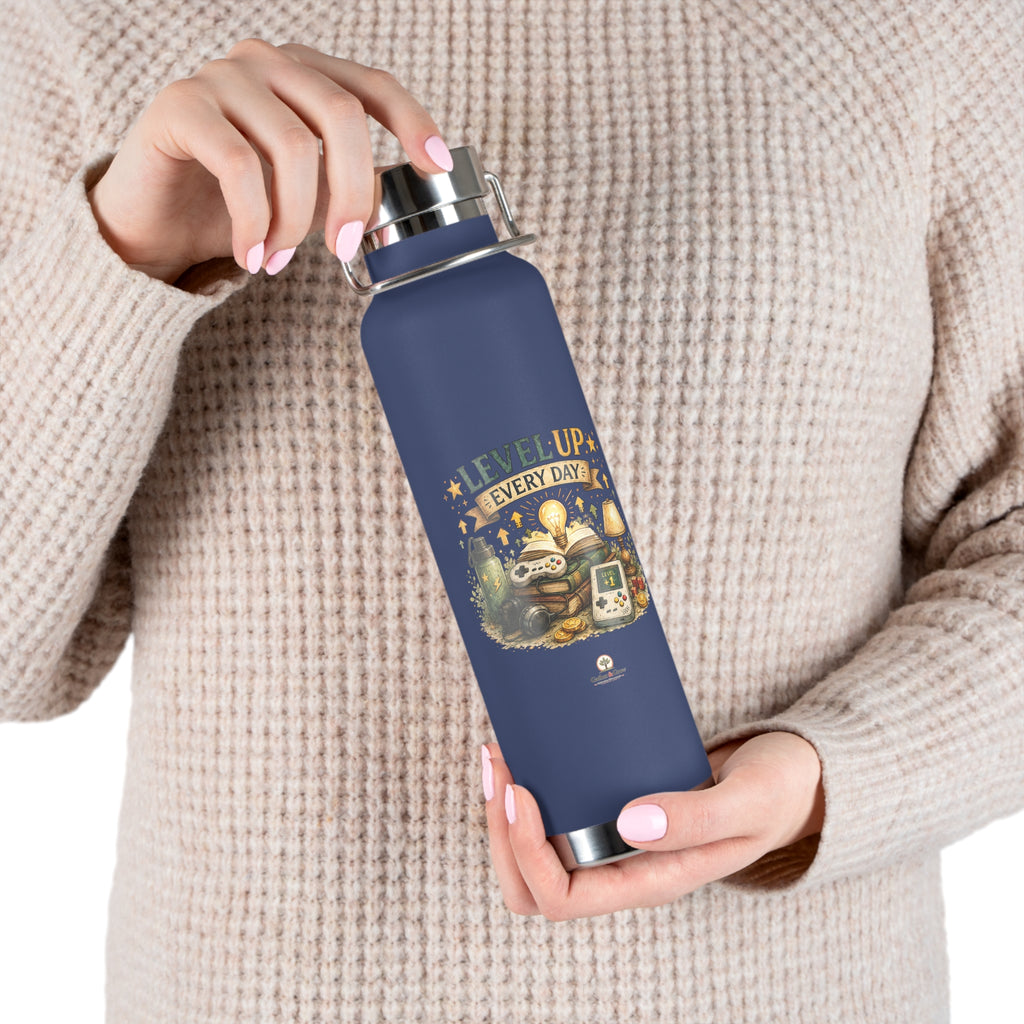 Level Up Every Day - 22oz Vacuum Insulated Water Bottle
