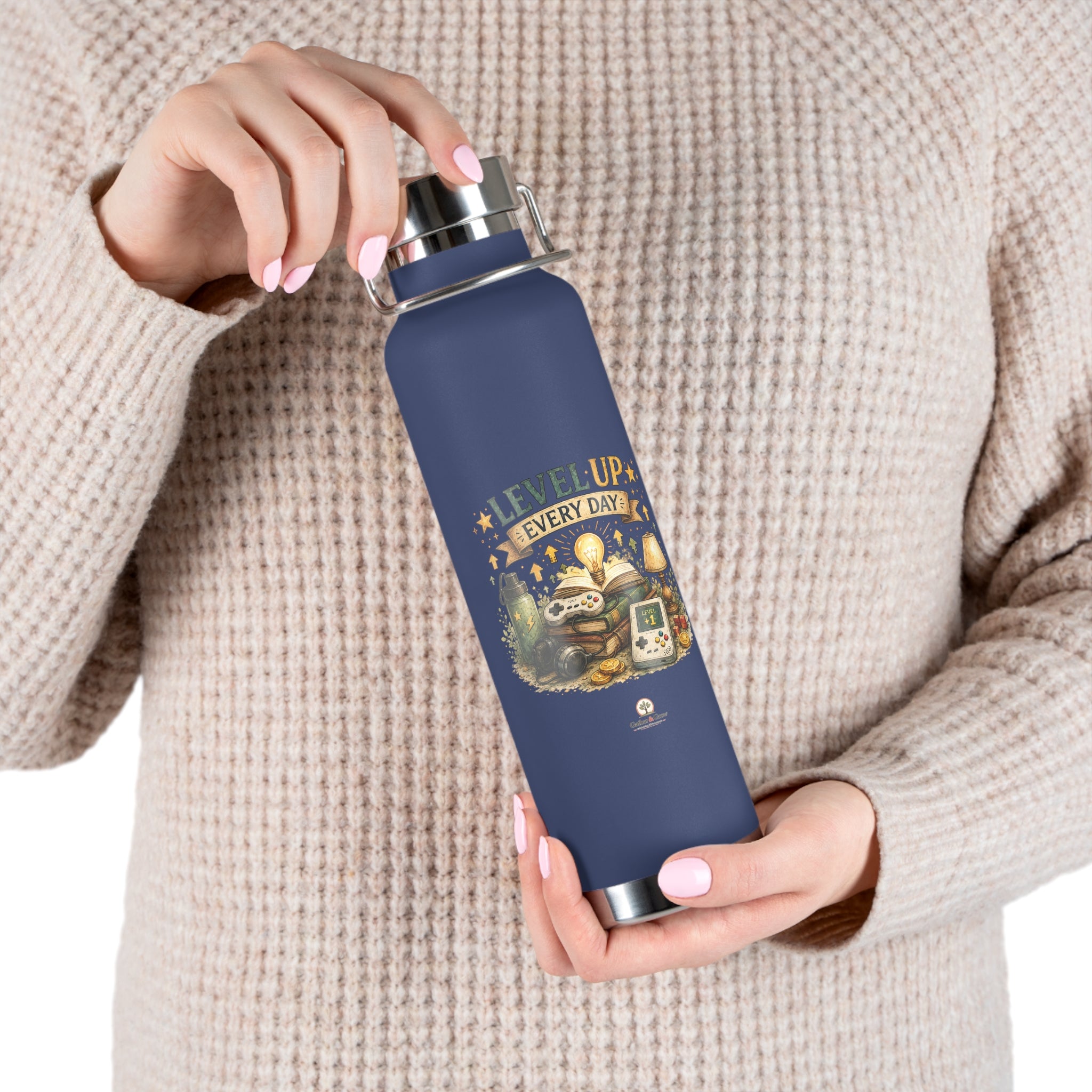 Level Up Every Day - 22oz Vacuum Insulated Water Bottle