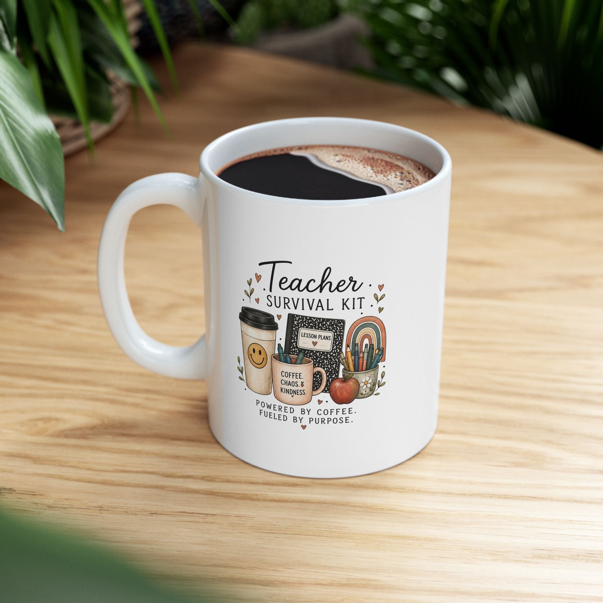 Teacher Survival Kit – Ceramic Coffee Mug (11oz/15oz)