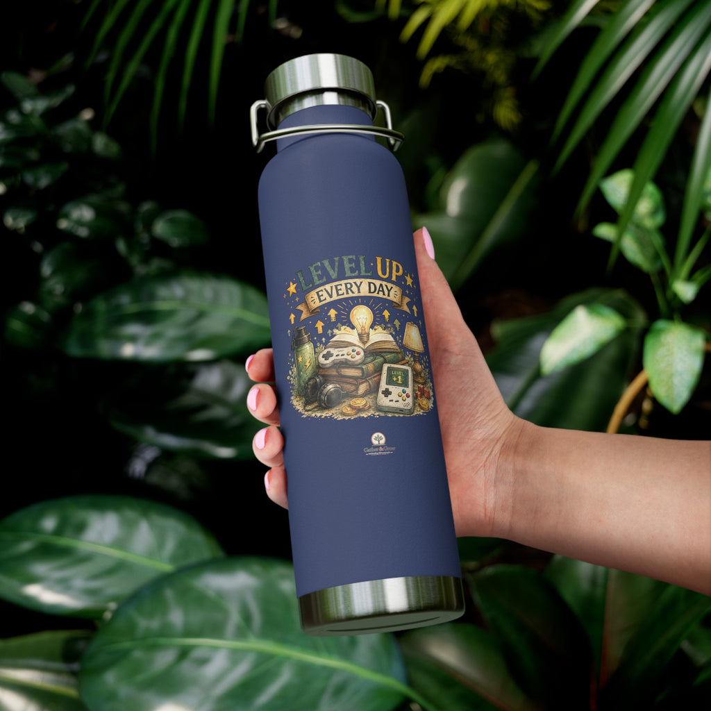 Level Up Every Day - 22oz Vacuum Insulated Water Bottle