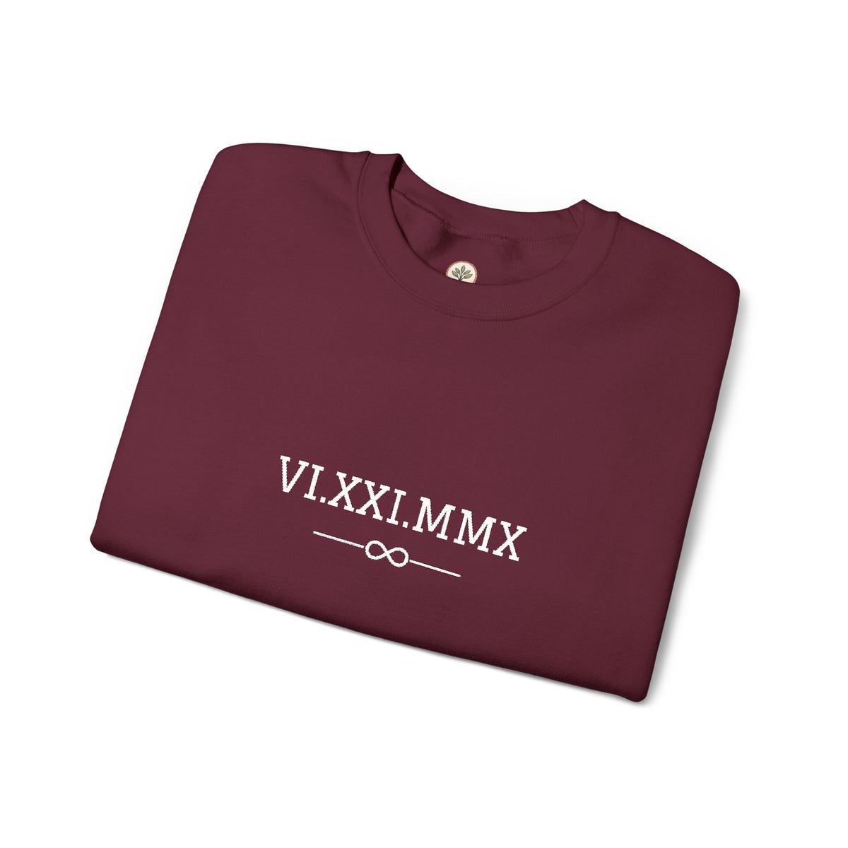 Roman Numeral Date Couples Crewneck Sweatshirt — Personalized Anniversary/Special Date