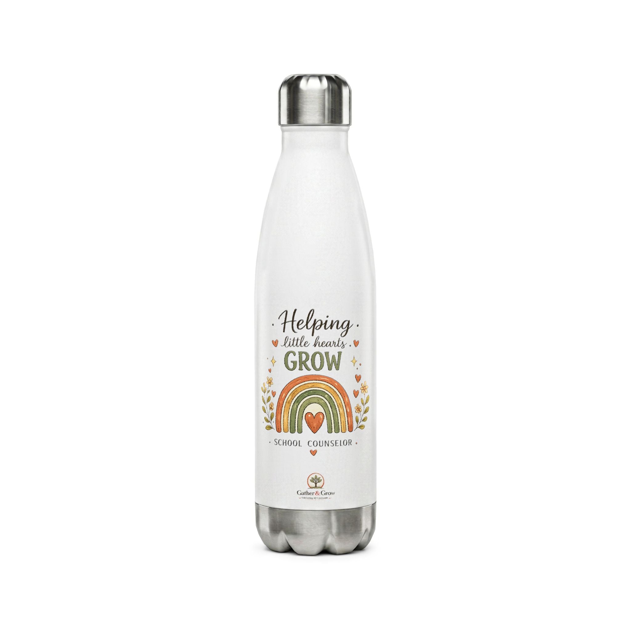 Helping Little Hearts Grow - 17oz Stainless Steel Water Bottle