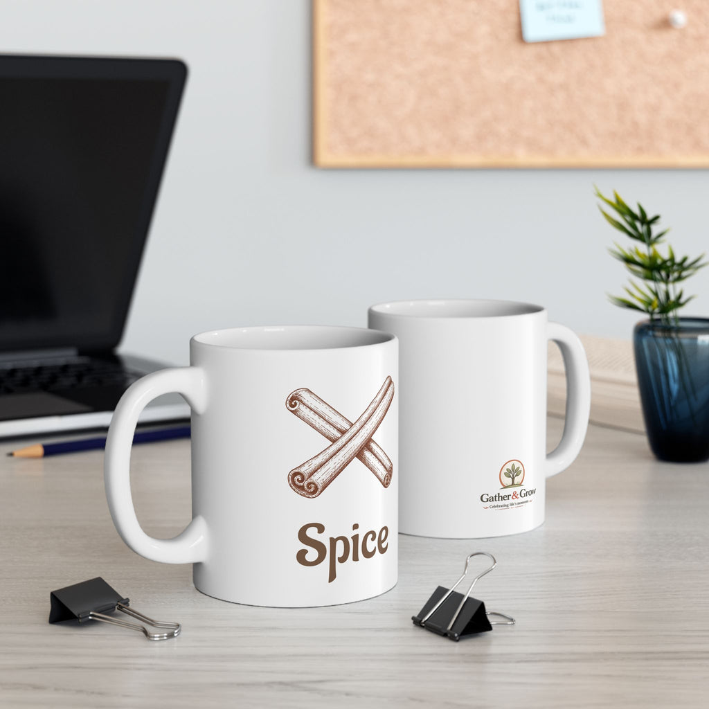 Spice Couples Ceramic Mug — Autumn Pumpkin Coffee Cup (11oz & 15oz)
