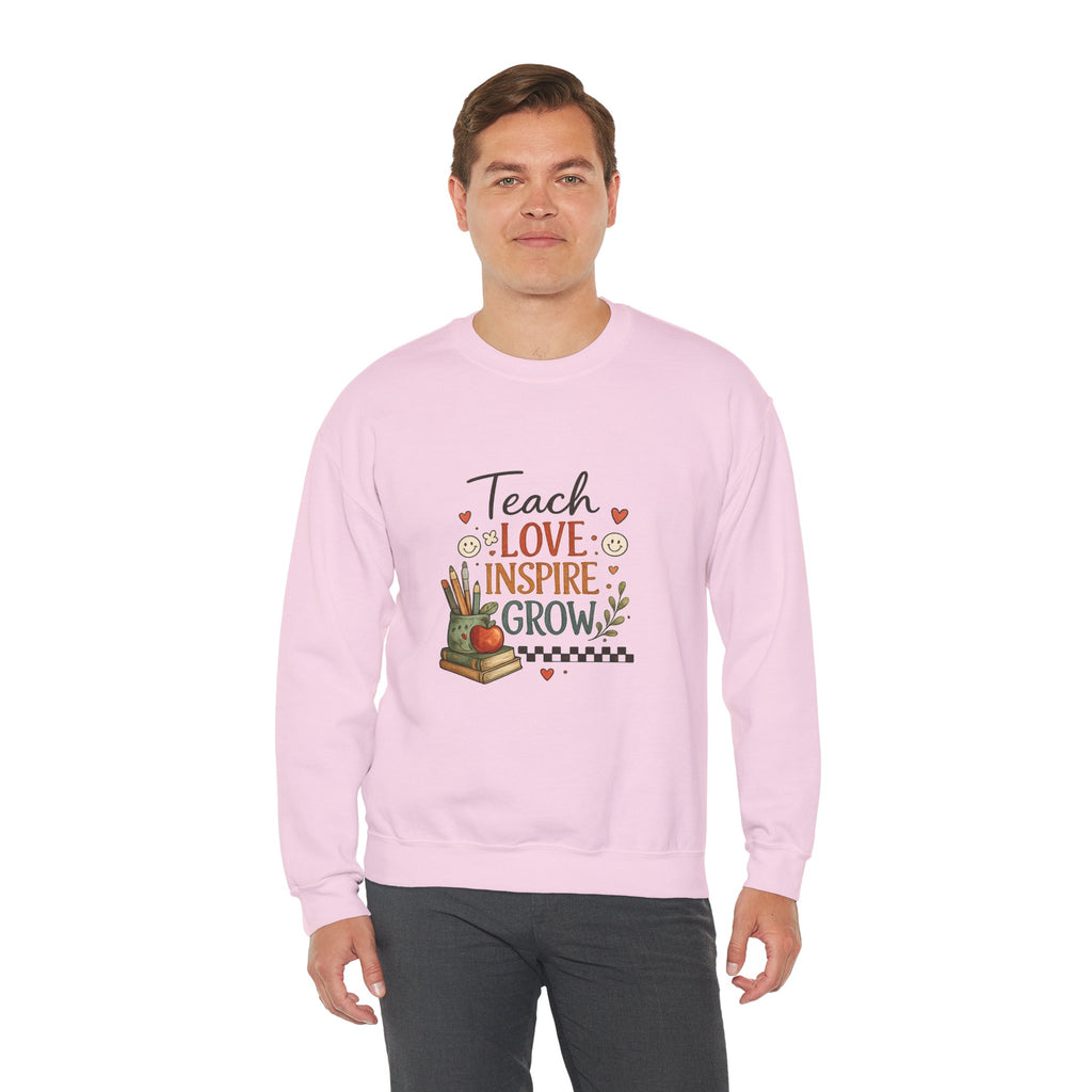 Teach Love Inspire Grow - Adult Crewneck Pullover Sweatshirt