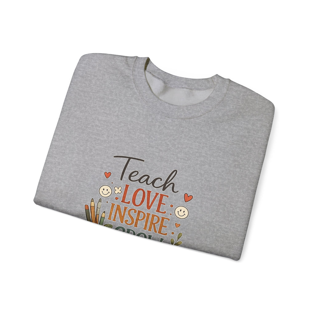 Teach Love Inspire Grow - Adult Crewneck Pullover Sweatshirt