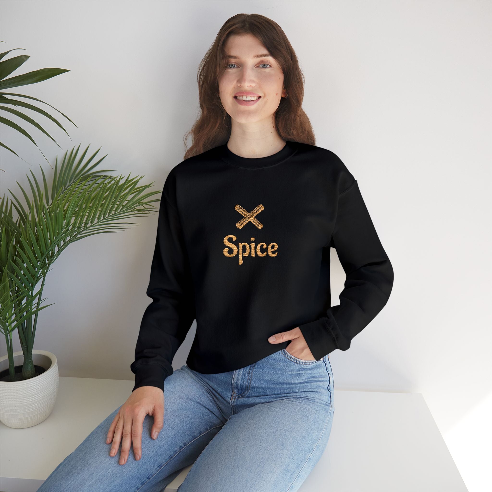 Cinnamon 'Spice' Embroidered Crewneck Sweatshirt — Matching Couples