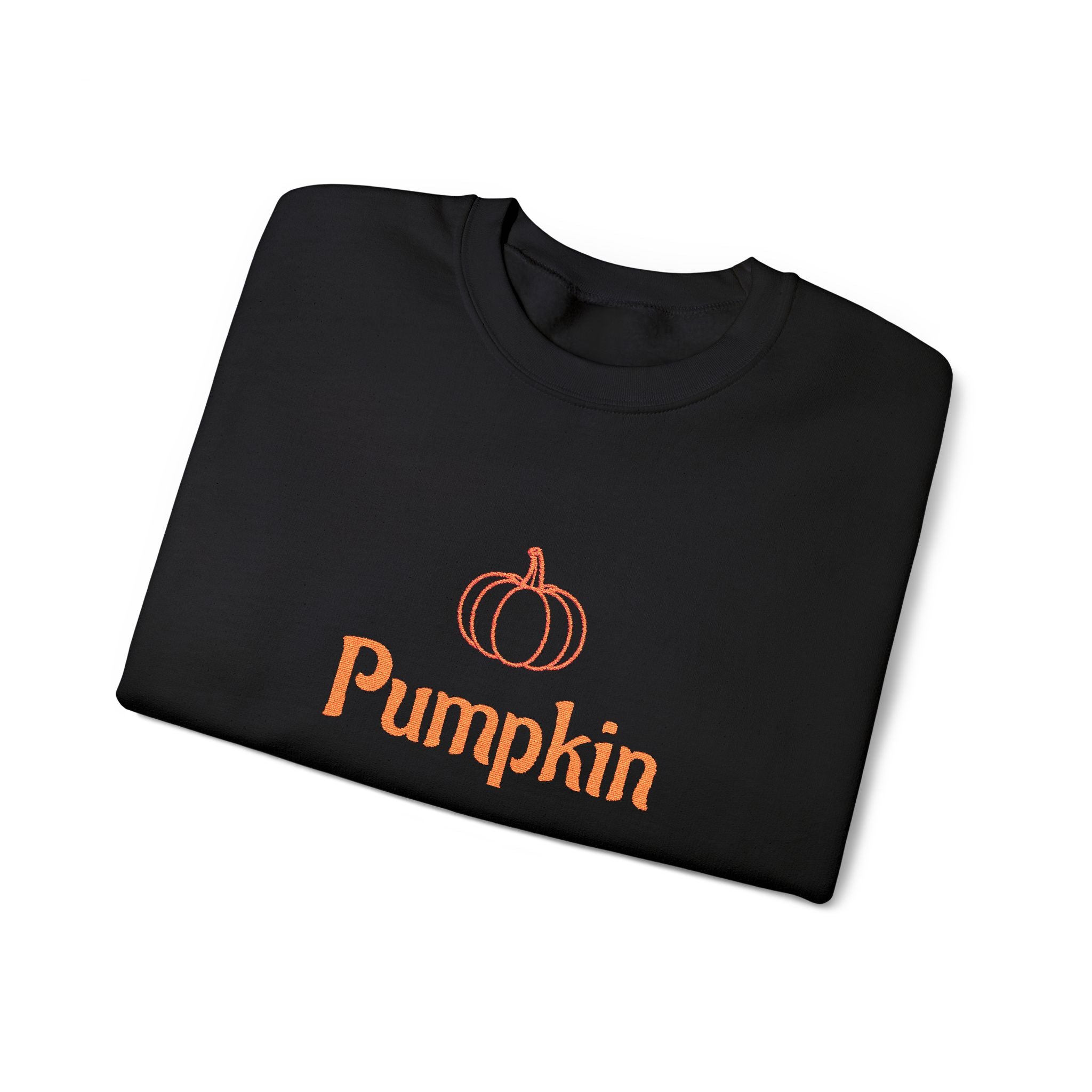 Pumpkin Embroided Crewneck Sweatshirt — Fall Couples/Matching Pullover