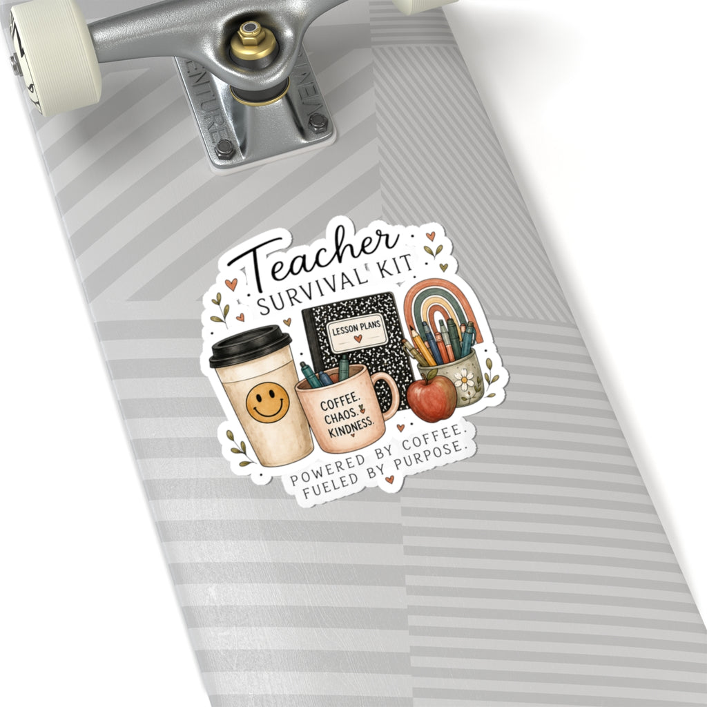 Teacher Survival Kit Sticker — Laptop/Water Bottle Decal