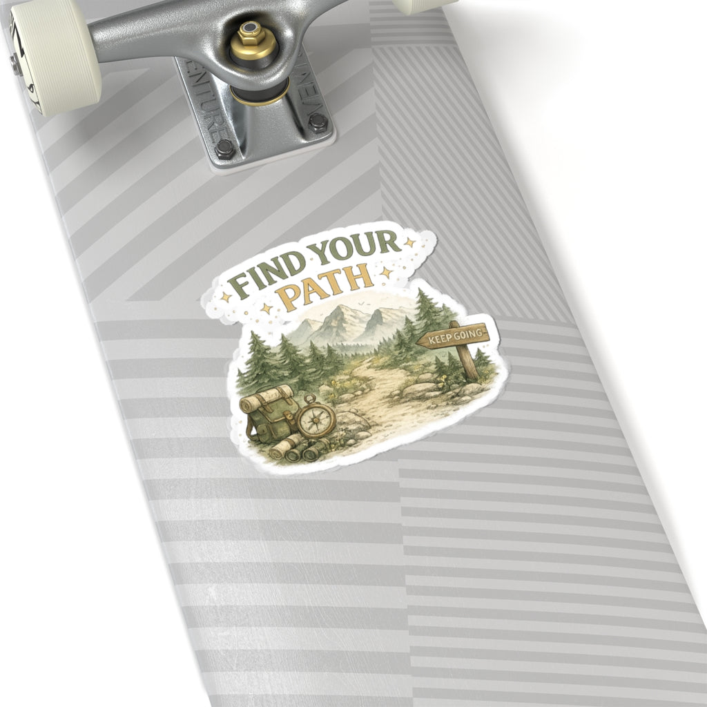 Find Your Path Hiking Sticker - Laptop/Water Bottle Decal