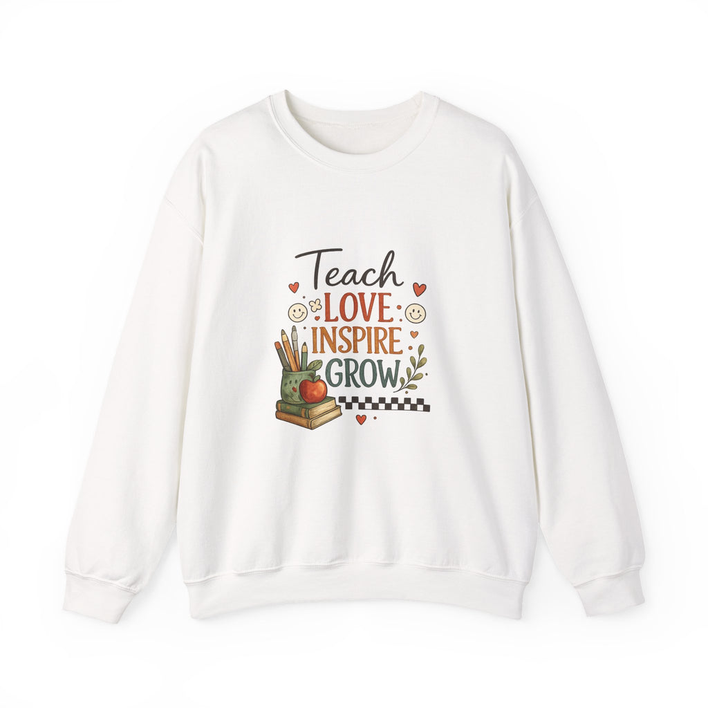 Teach Love Inspire Grow - Adult Crewneck Pullover Sweatshirt