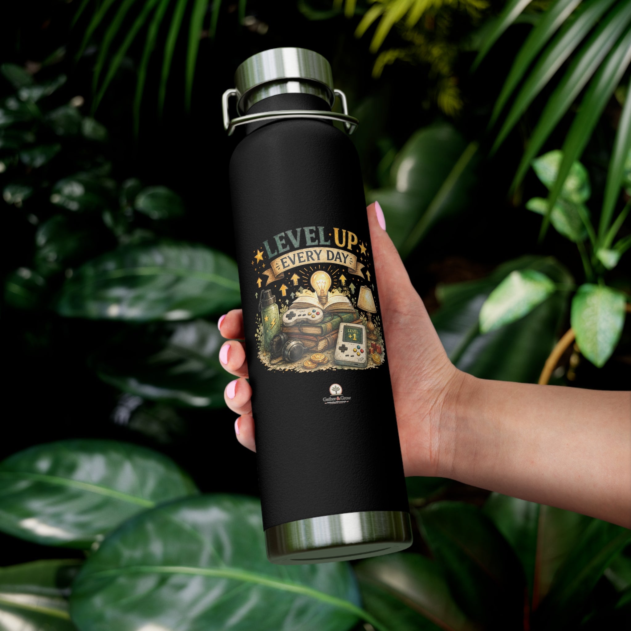 Level Up Every Day - 22oz Vacuum Insulated Water Bottle