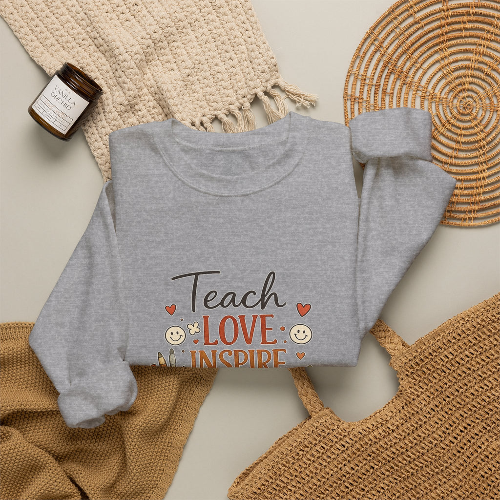 Teach Love Inspire Grow - Adult Crewneck Pullover Sweatshirt