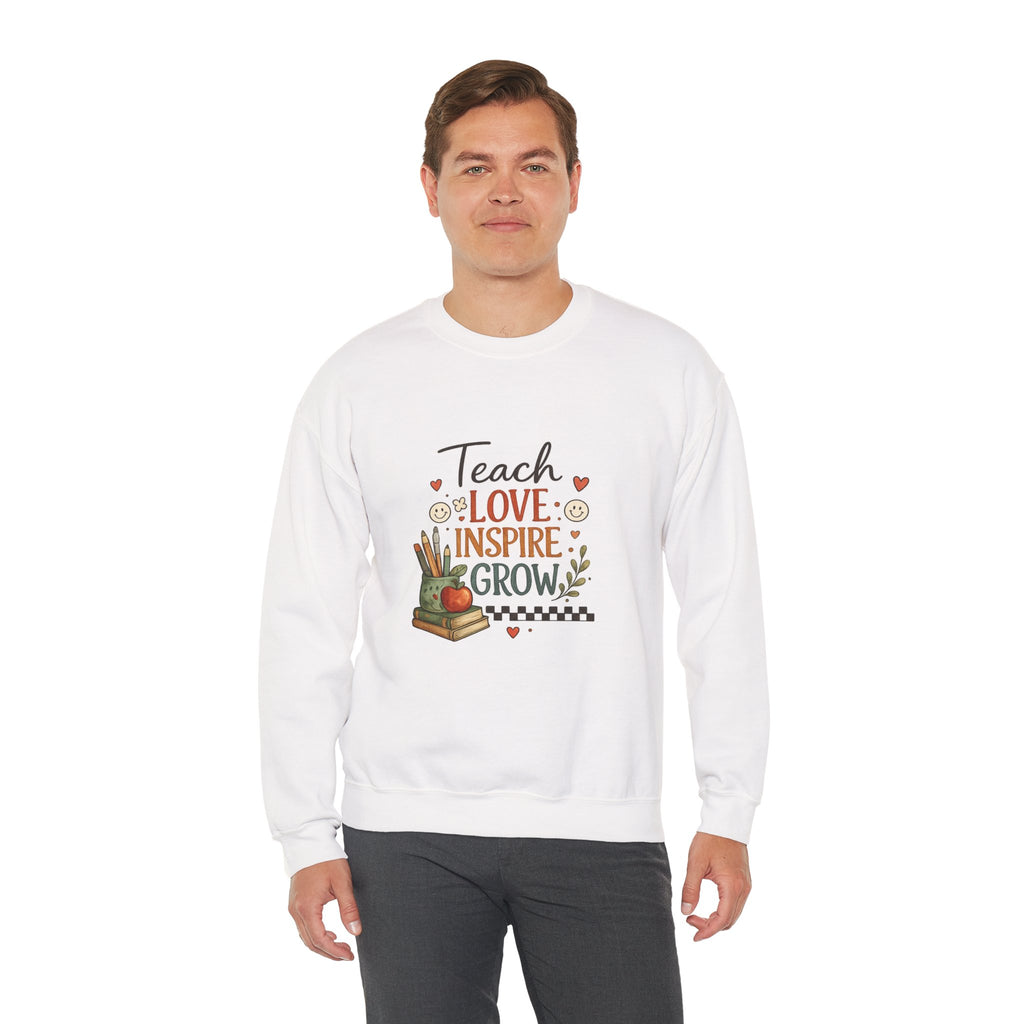Teach Love Inspire Grow - Adult Crewneck Pullover Sweatshirt