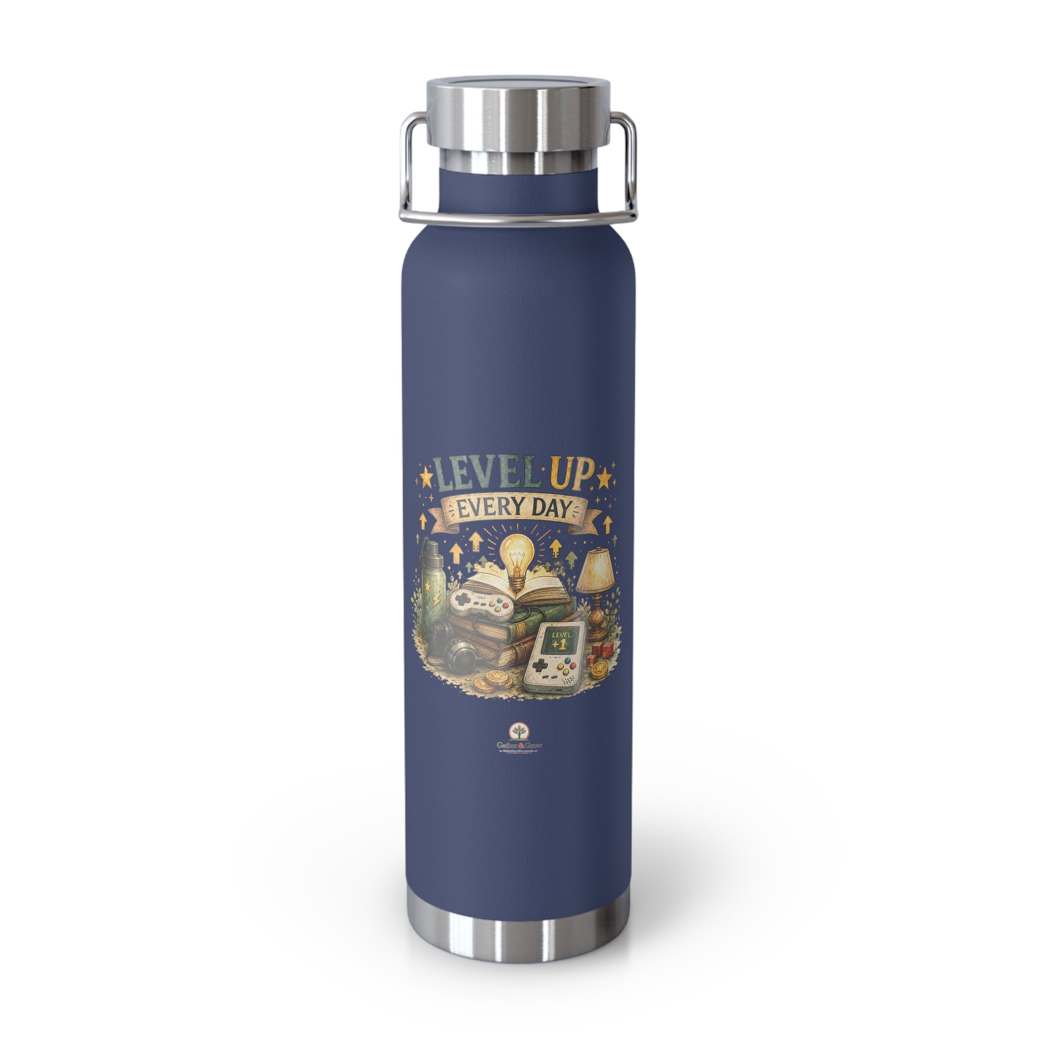 Level Up Every Day - 22oz Vacuum Insulated Water Bottle