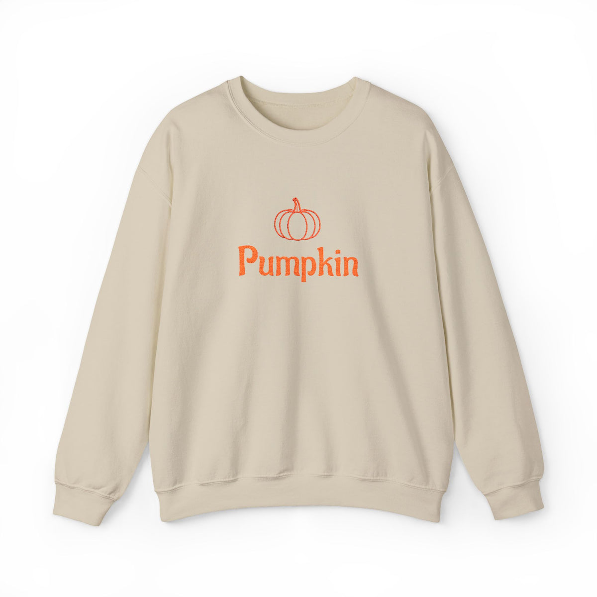 Pumpkin Embroided Crewneck Sweatshirt — Fall Couples/Matching Pullover