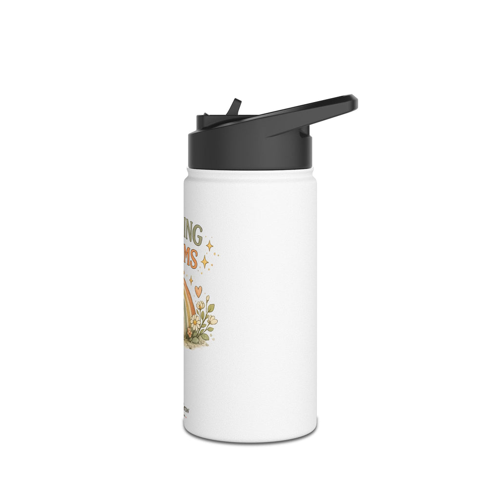 Growing Dreams Stainless Steel Water Bottle — Kids Floral Rainbow Insulated Bottle