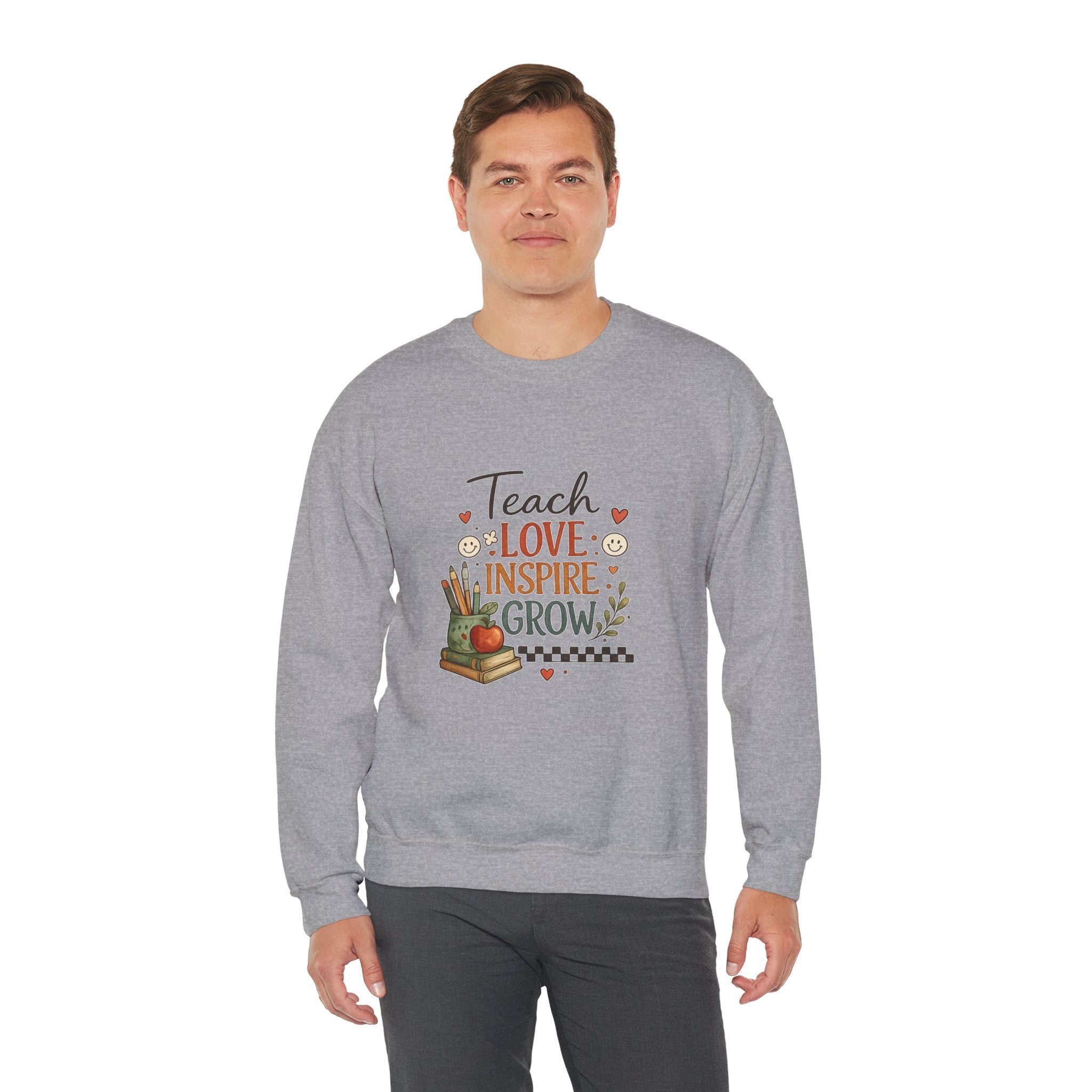 Teach Love Inspire Grow - Adult Crewneck Pullover Sweatshirt