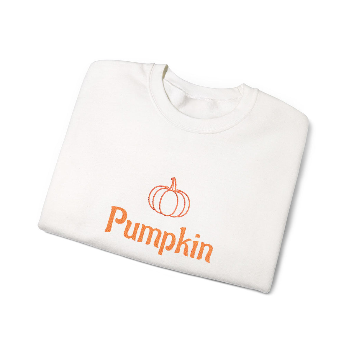 Pumpkin Embroided Crewneck Sweatshirt — Fall Couples/Matching Pullover