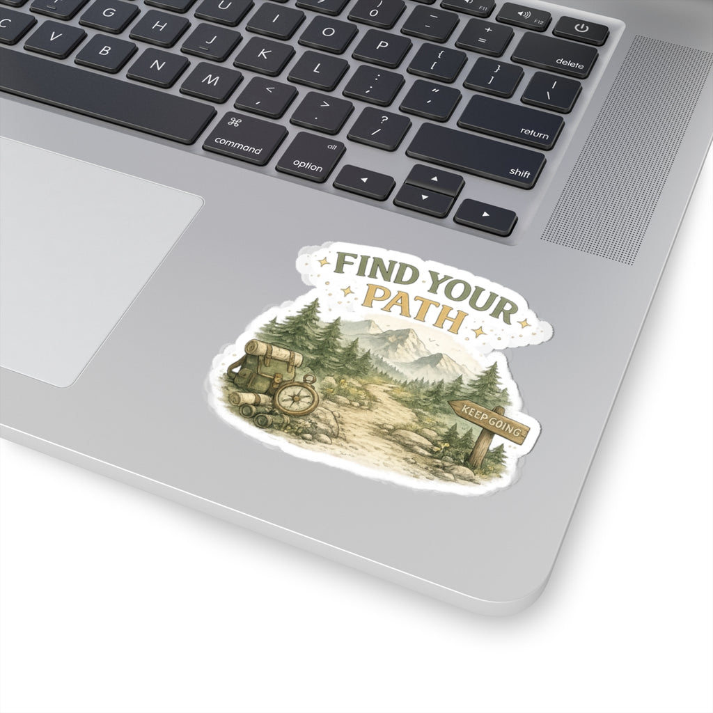 Find Your Path Hiking Sticker - Laptop/Water Bottle Decal