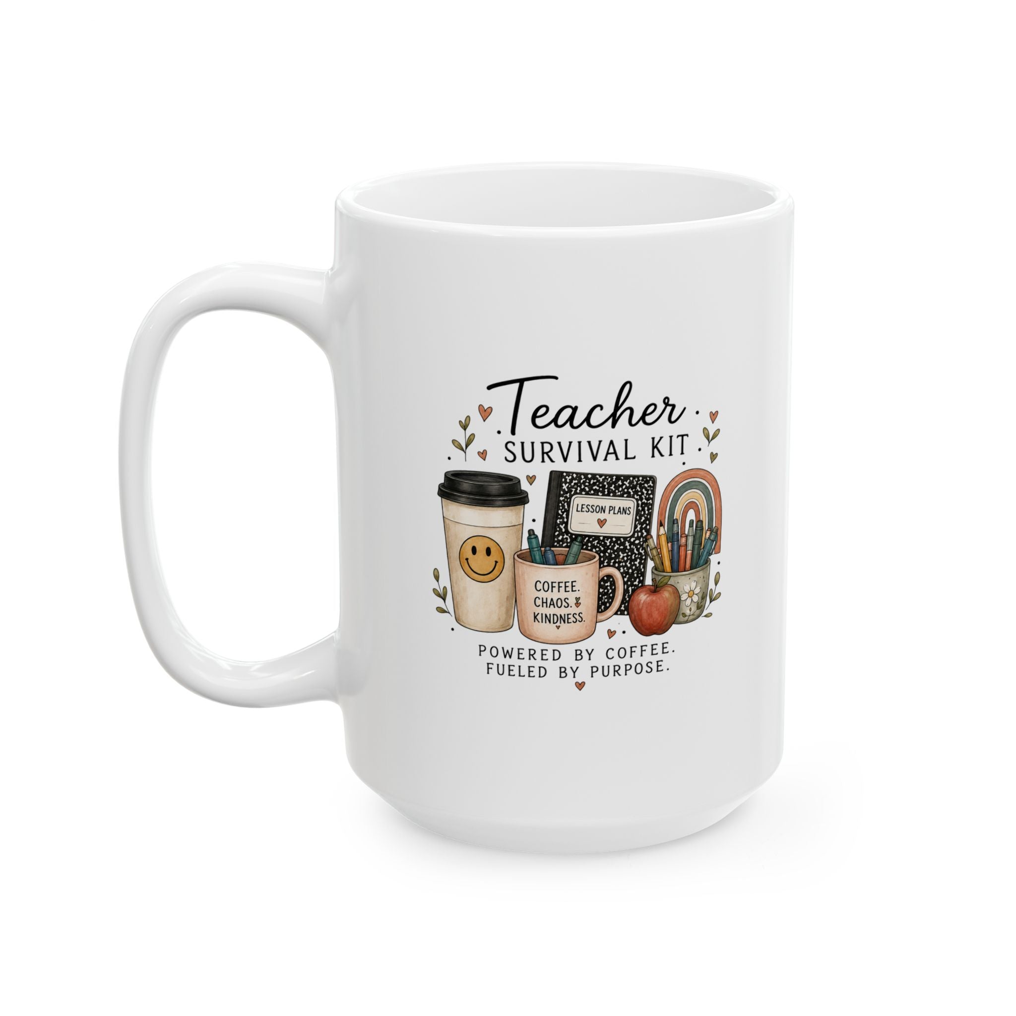 Teacher Survival Kit – Ceramic Coffee Mug (11oz/15oz)