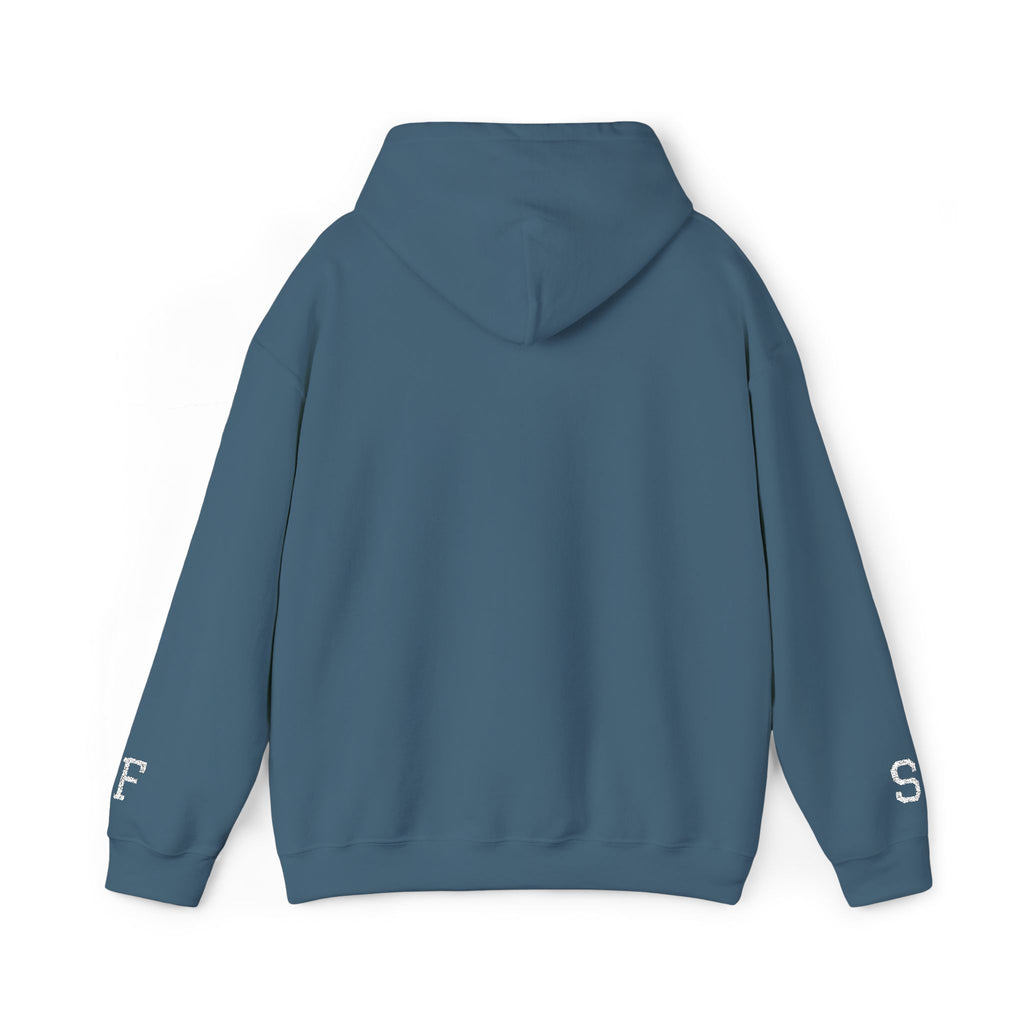 Personalized Couples Roman Numeral Date Hoodie – Minimal Pullover with Sleeve Graphics