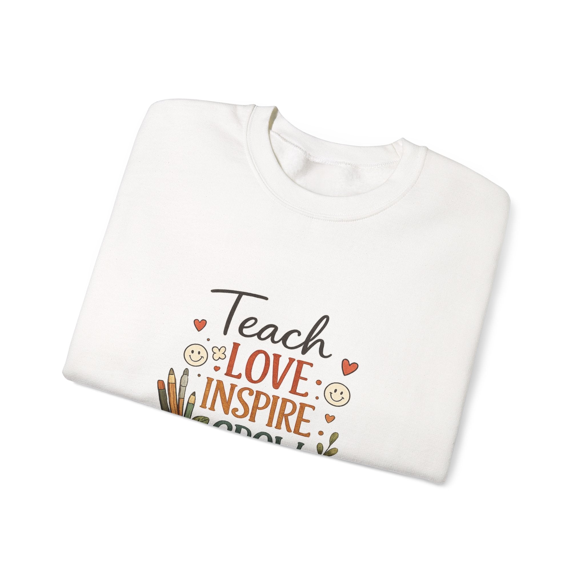 Teach Love Inspire Grow - Adult Crewneck Pullover Sweatshirt