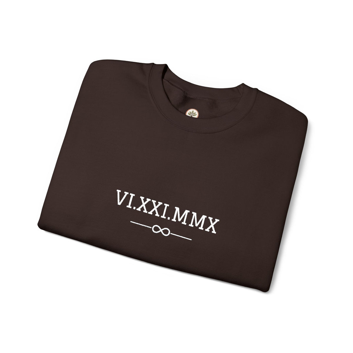 Roman Numeral Date Couples Crewneck Sweatshirt — Personalized Anniversary/Special Date