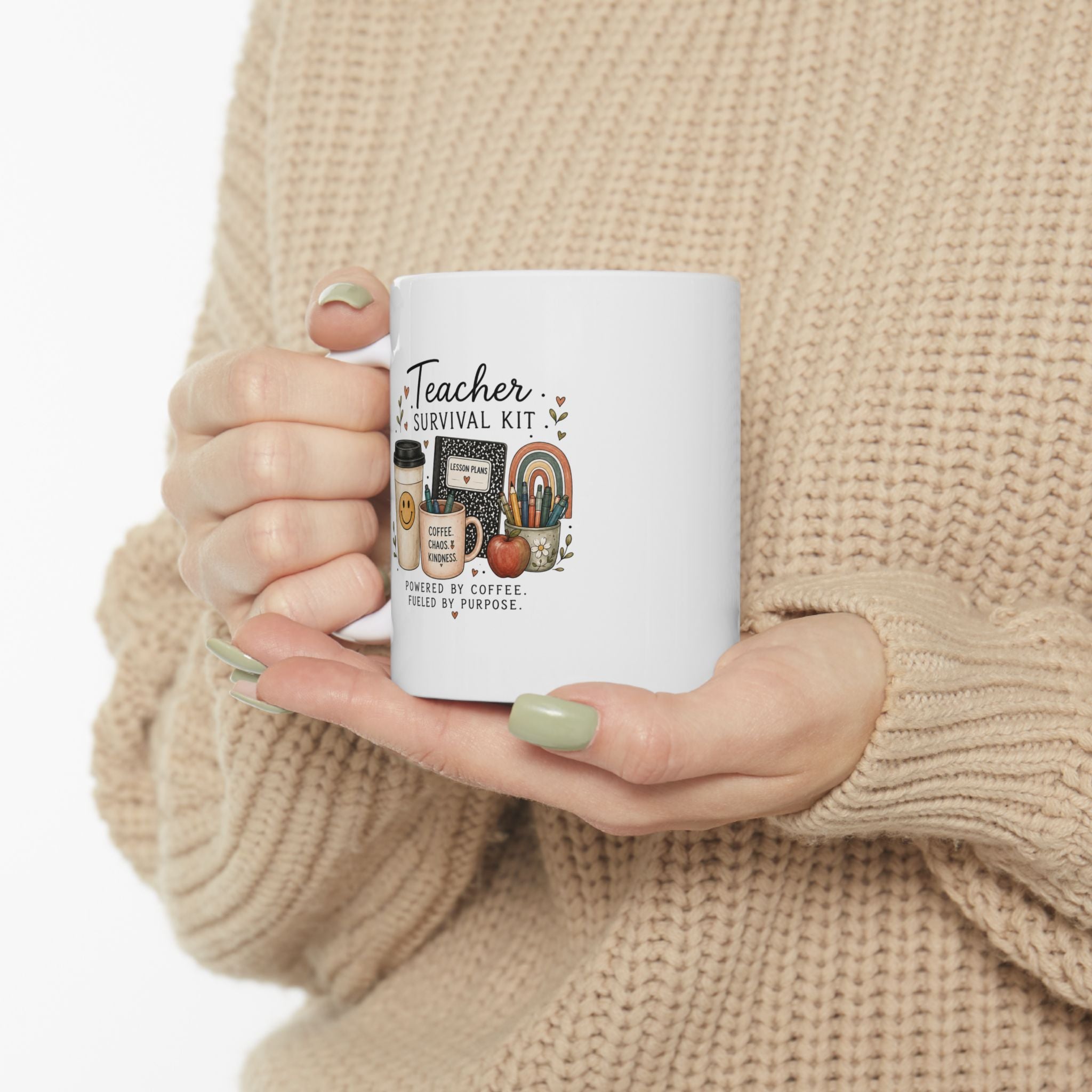 Teacher Survival Kit – Ceramic Coffee Mug (11oz/15oz)