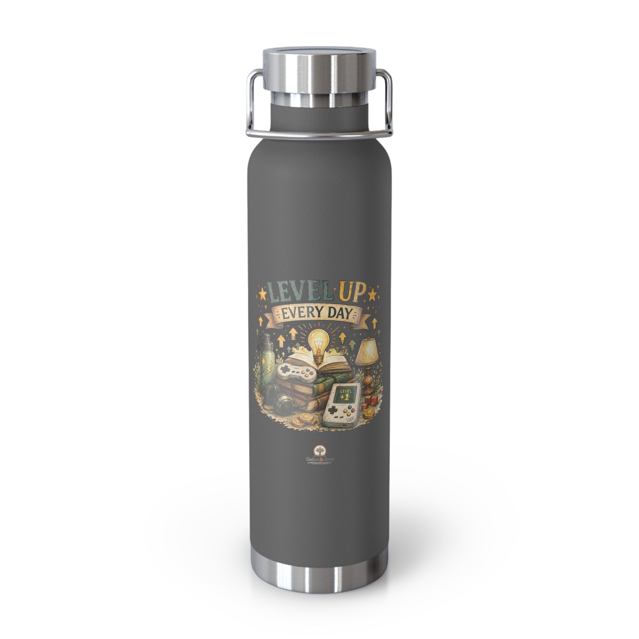 Level Up Every Day - 22oz Vacuum Insulated Water Bottle