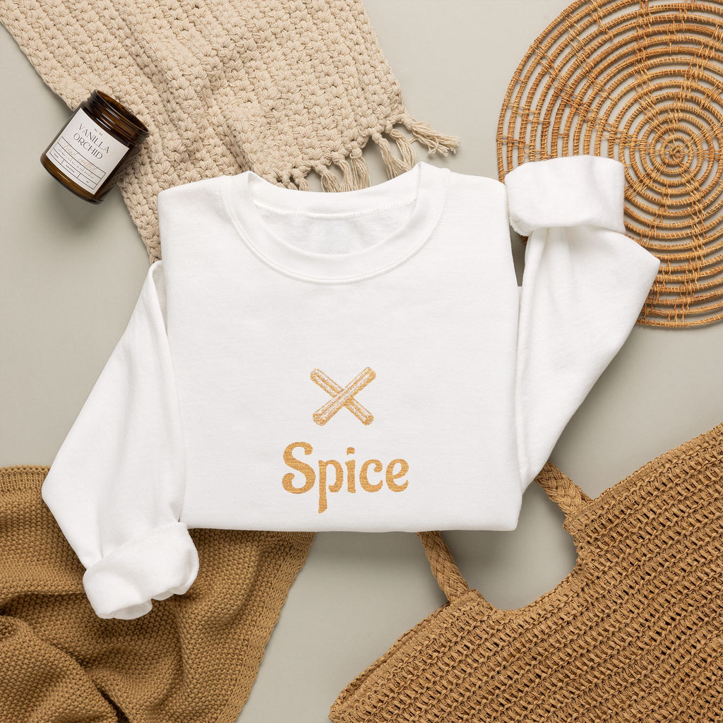 Cinnamon 'Spice' Embroidered Crewneck Sweatshirt — Matching Couples