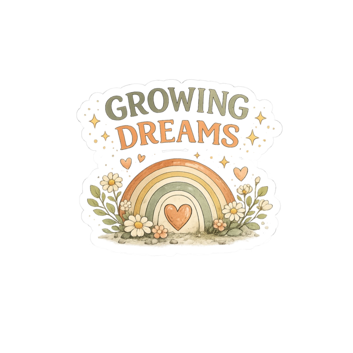Growing Dreams Rainbow Sticker - Laptop/Water Bottle Decal