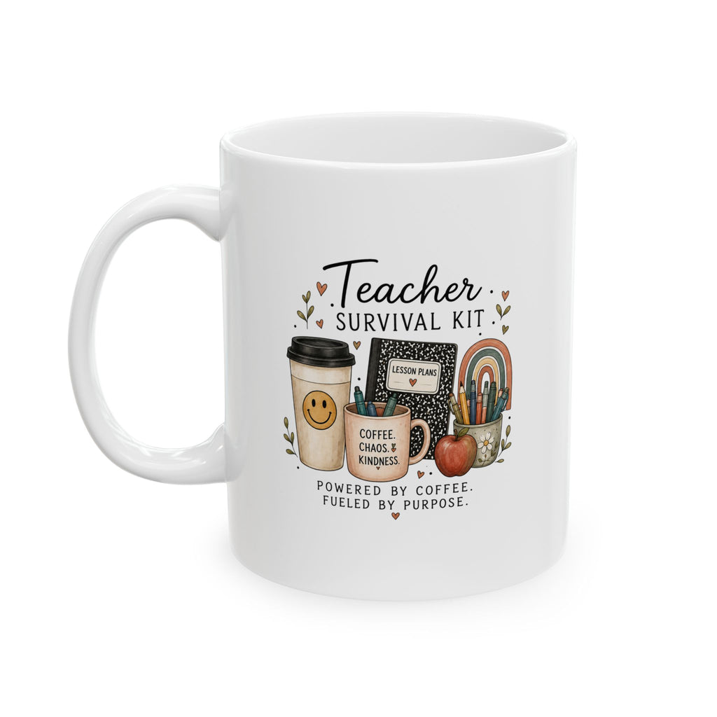 Teacher Survival Kit – Ceramic Coffee Mug (11oz/15oz)