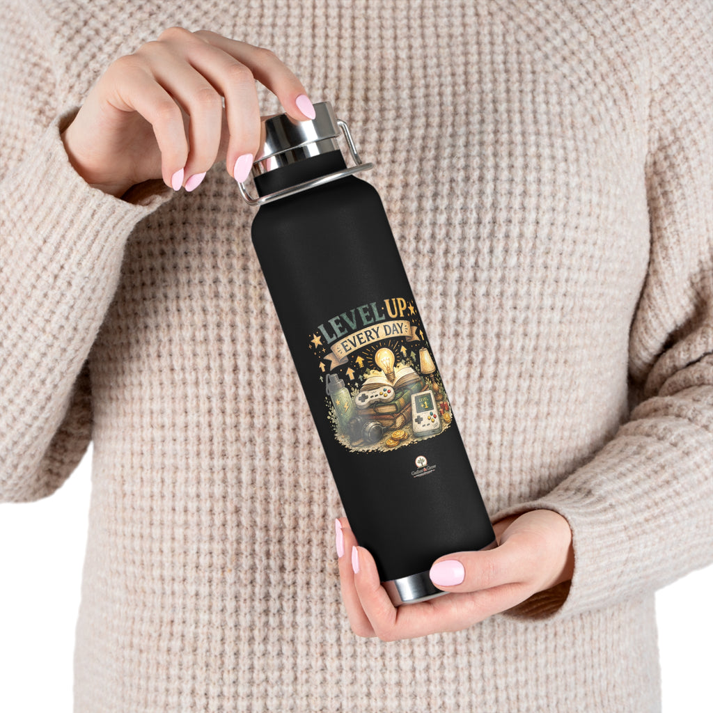 Level Up Every Day - 22oz Vacuum Insulated Water Bottle