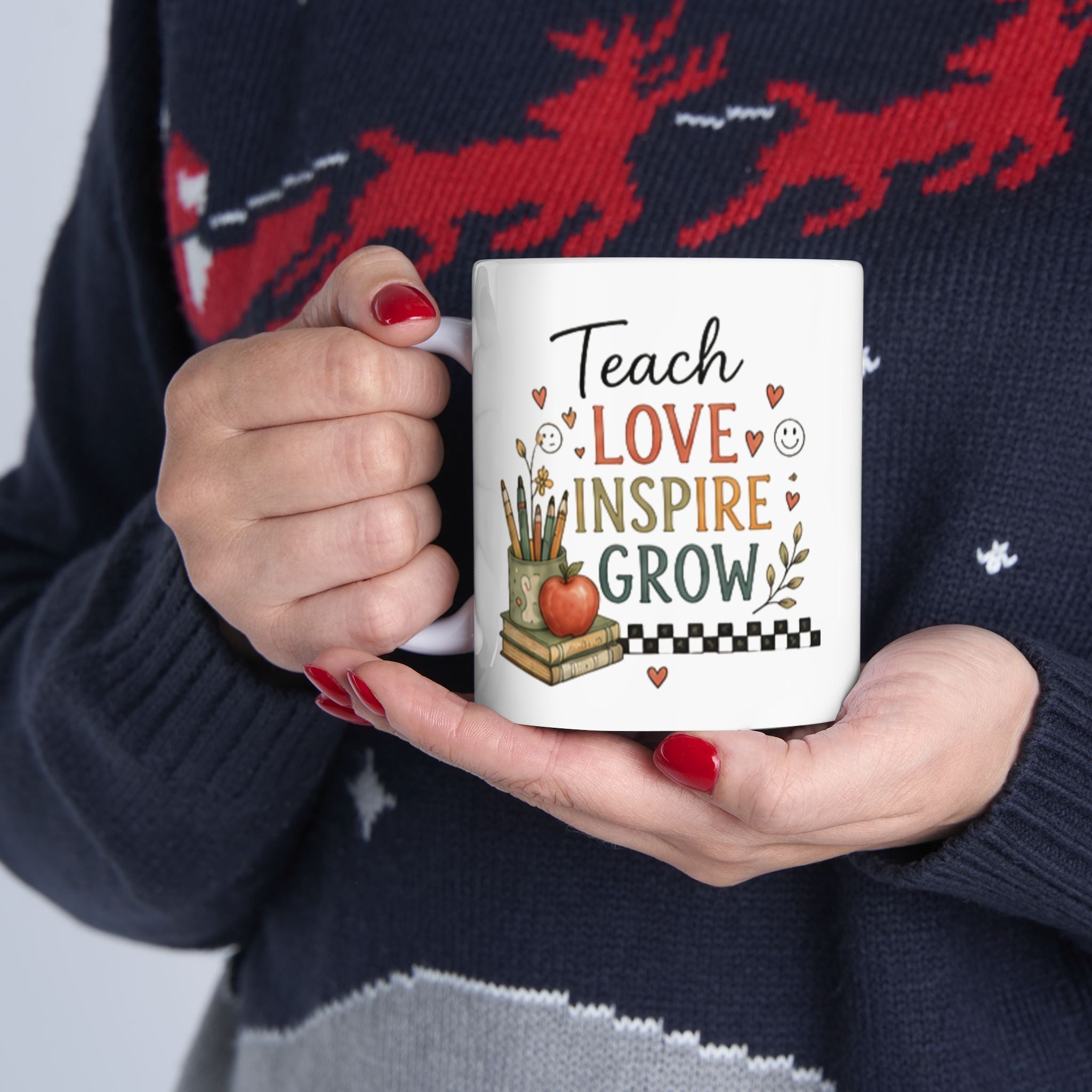 Teach Love Inspire Grow - Ceramic Coffee Mug (11oz/15oz)