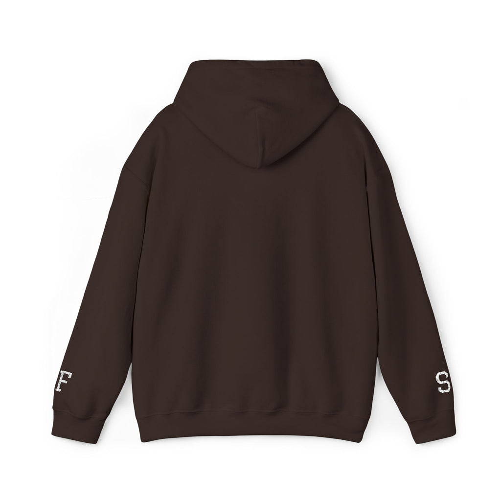 Personalized Couples Roman Numeral Date Hoodie – Minimal Pullover with Sleeve Graphics