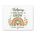 Helping Little Hearts Grow Canvas – School Counselor Decorative Wall Art