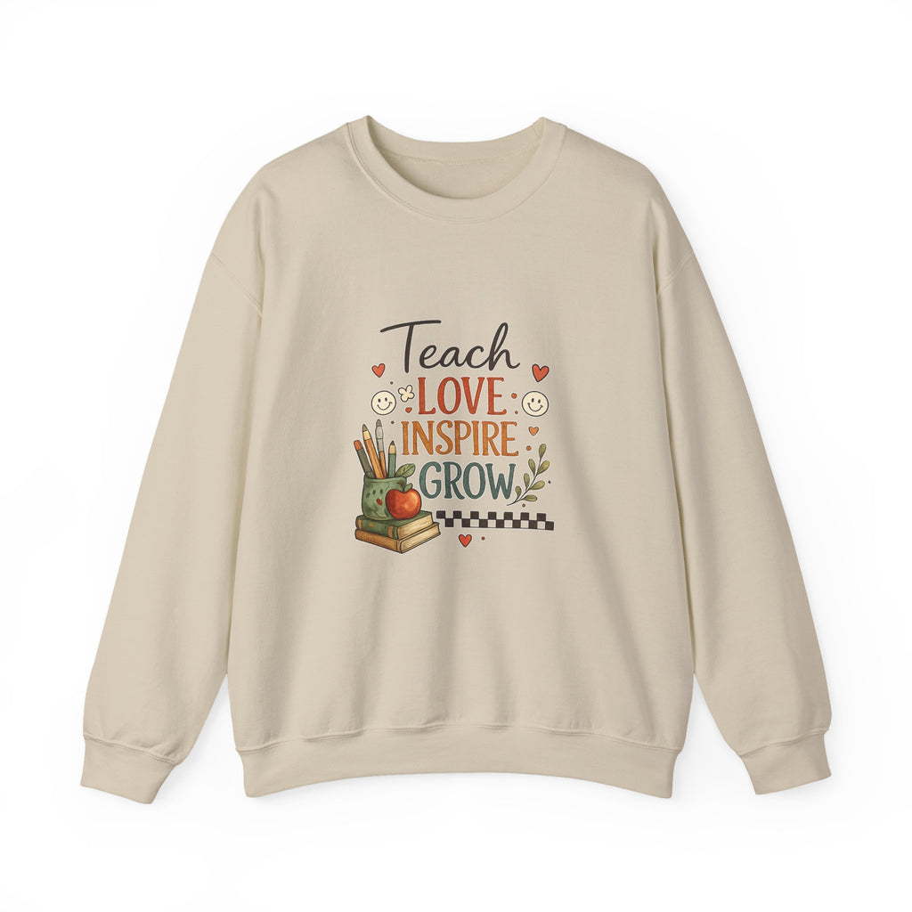 Teach Love Inspire Grow - Adult Crewneck Pullover Sweatshirt