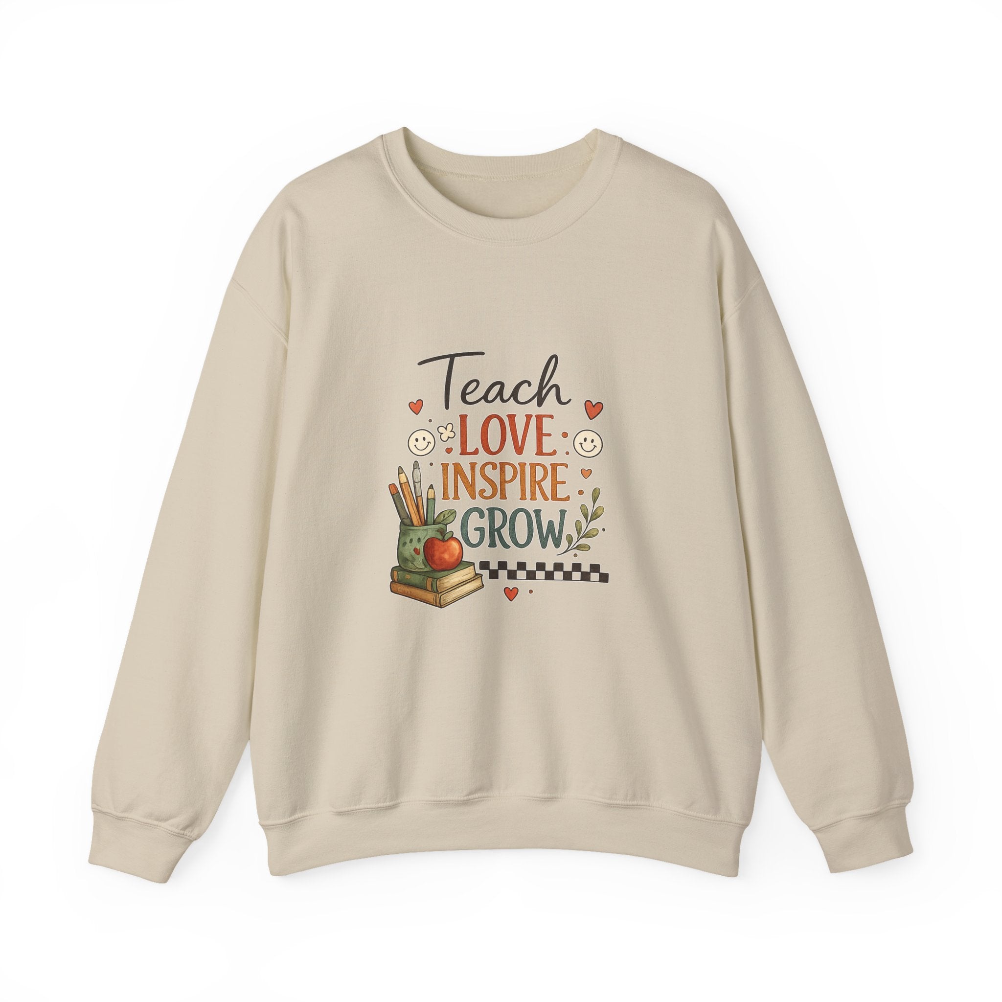 Teach Love Inspire Grow - Adult Crewneck Pullover Sweatshirt