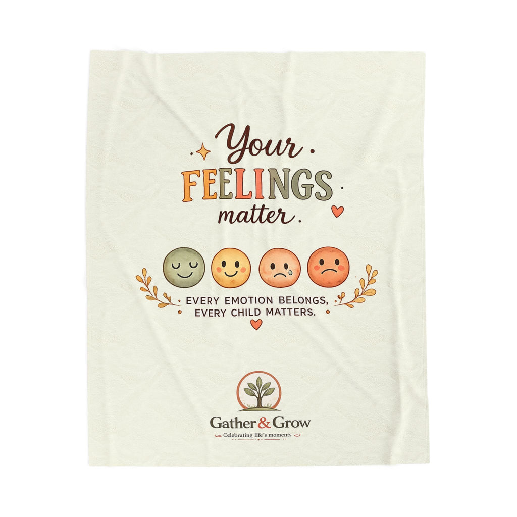 Your Feelings Matter - Velveteen Plush Blanket