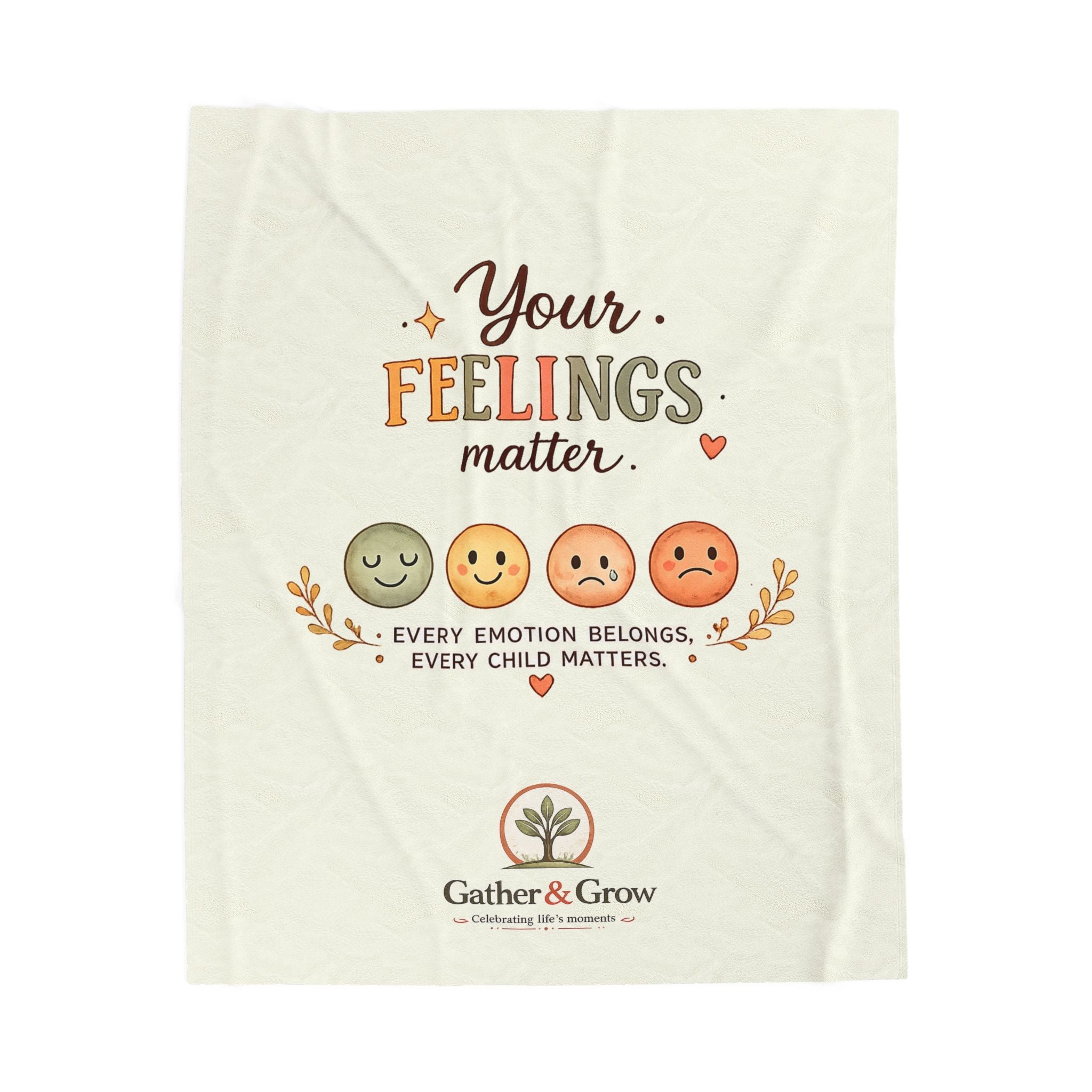 Your Feelings Matter - Velveteen Plush Blanket