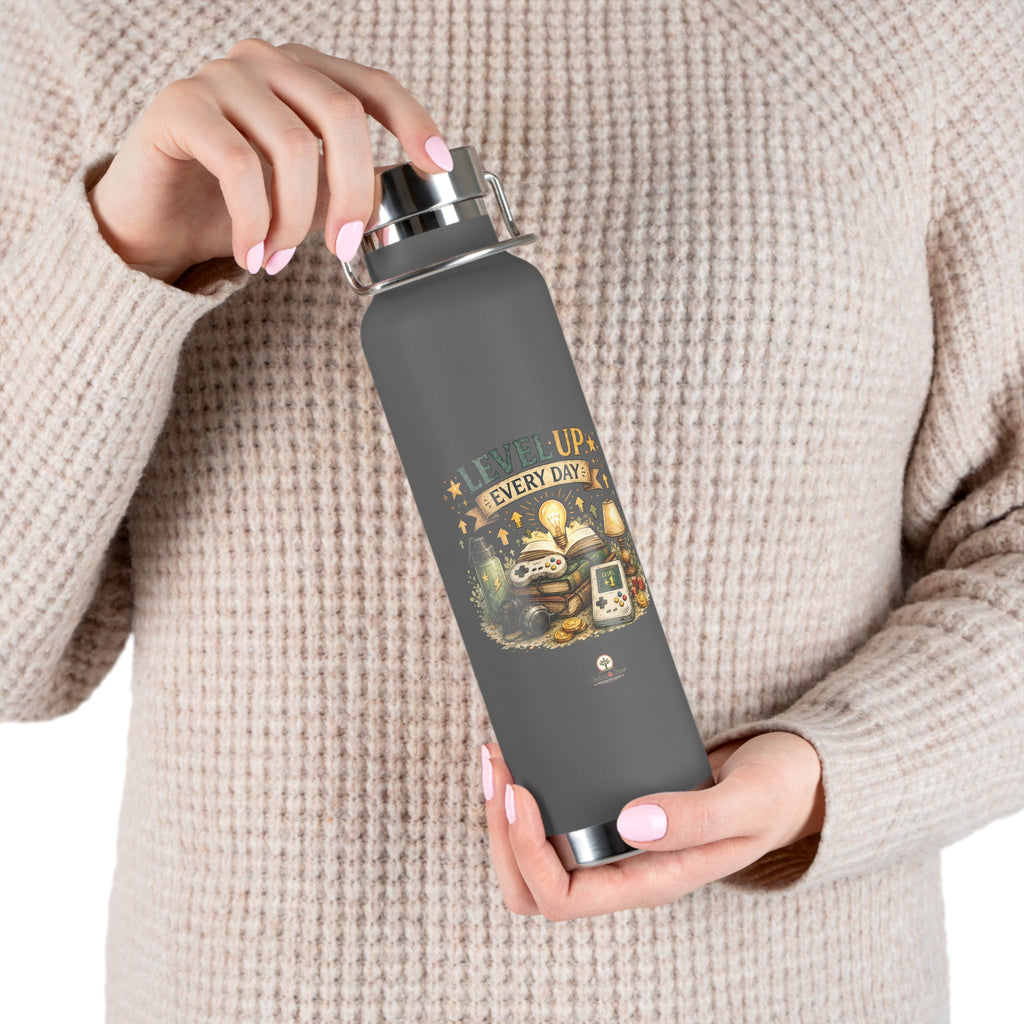 Level Up Every Day - 22oz Vacuum Insulated Water Bottle