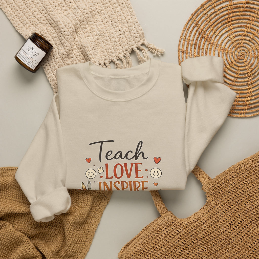 Teach Love Inspire Grow - Adult Crewneck Pullover Sweatshirt