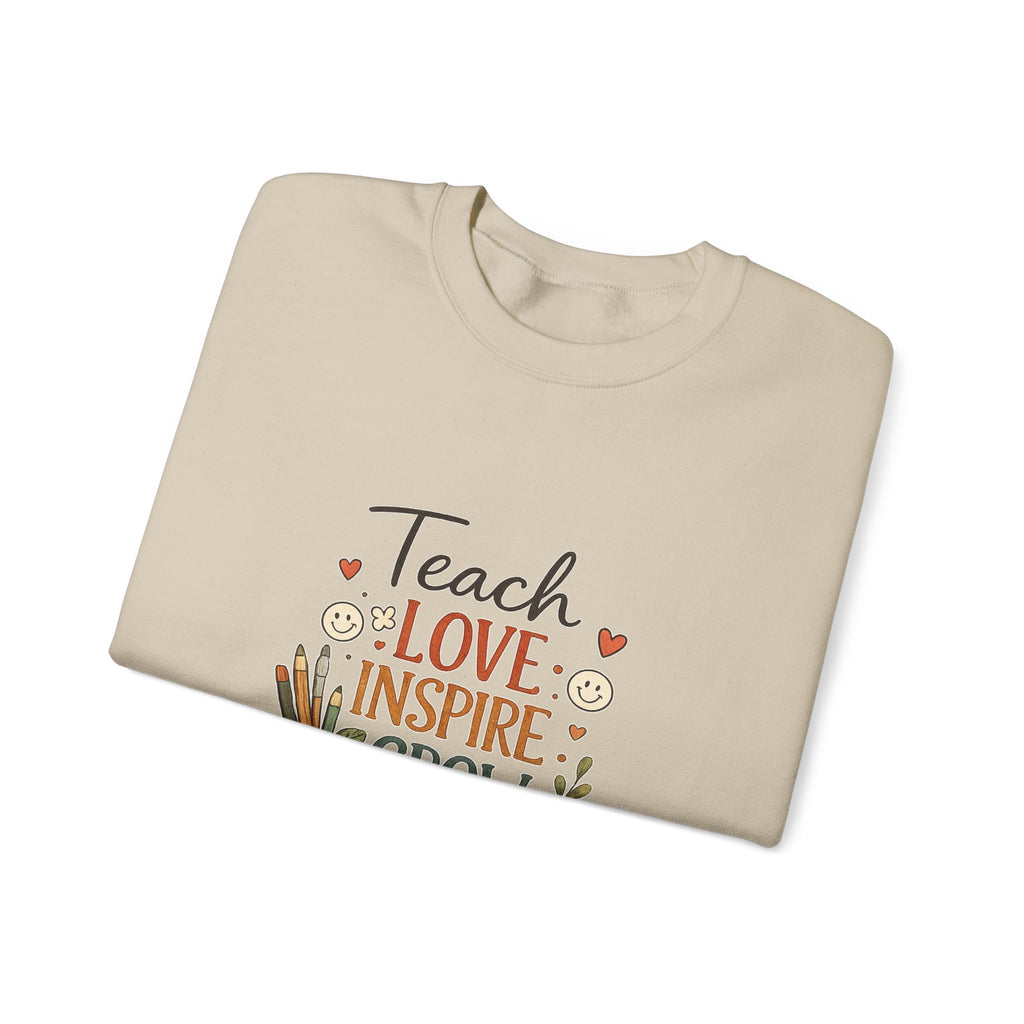 Teach Love Inspire Grow - Adult Crewneck Pullover Sweatshirt