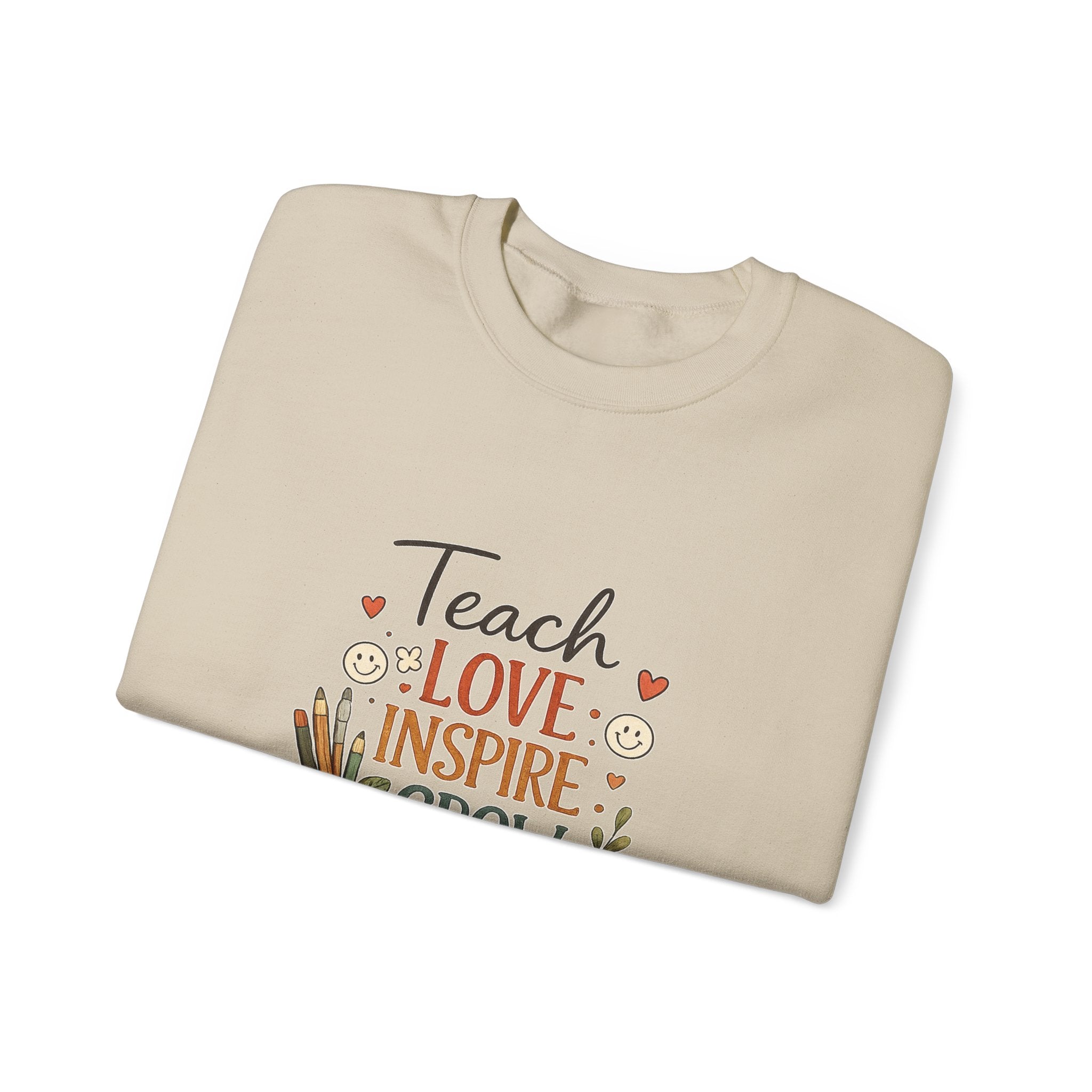 Teach Love Inspire Grow - Adult Crewneck Pullover Sweatshirt